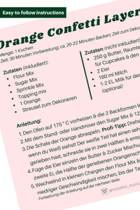 BackBox: Orangen-Konfetti-Schichttorte